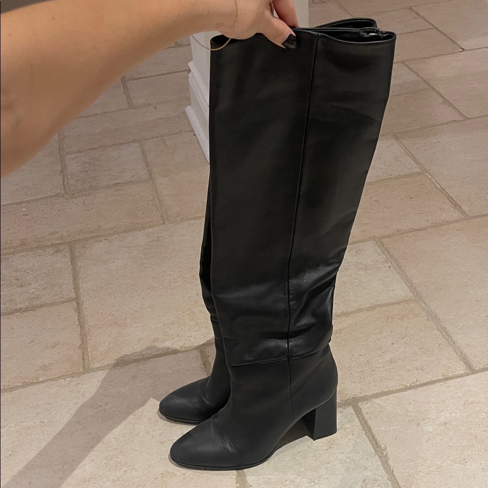 Zara Black Over the Knee Boots